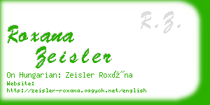 roxana zeisler business card